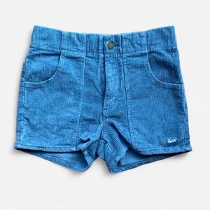Hammies Corduroy Shorts Women 30 Retro Vintage Surf Skate 70s Style Stretch Blue